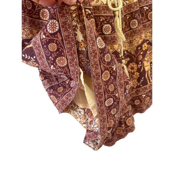 Spell & The Gypsy Collective Women’s Brown Sundown Floral Cotton Romper Size 2XS - Picture 5 of 8